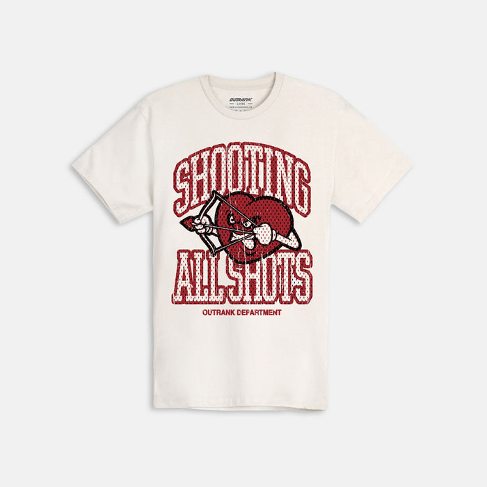 OUTRANK SHOOTUNG ALL SHOTS T-SHIRT - OR3796T - VINTAGE WHITE