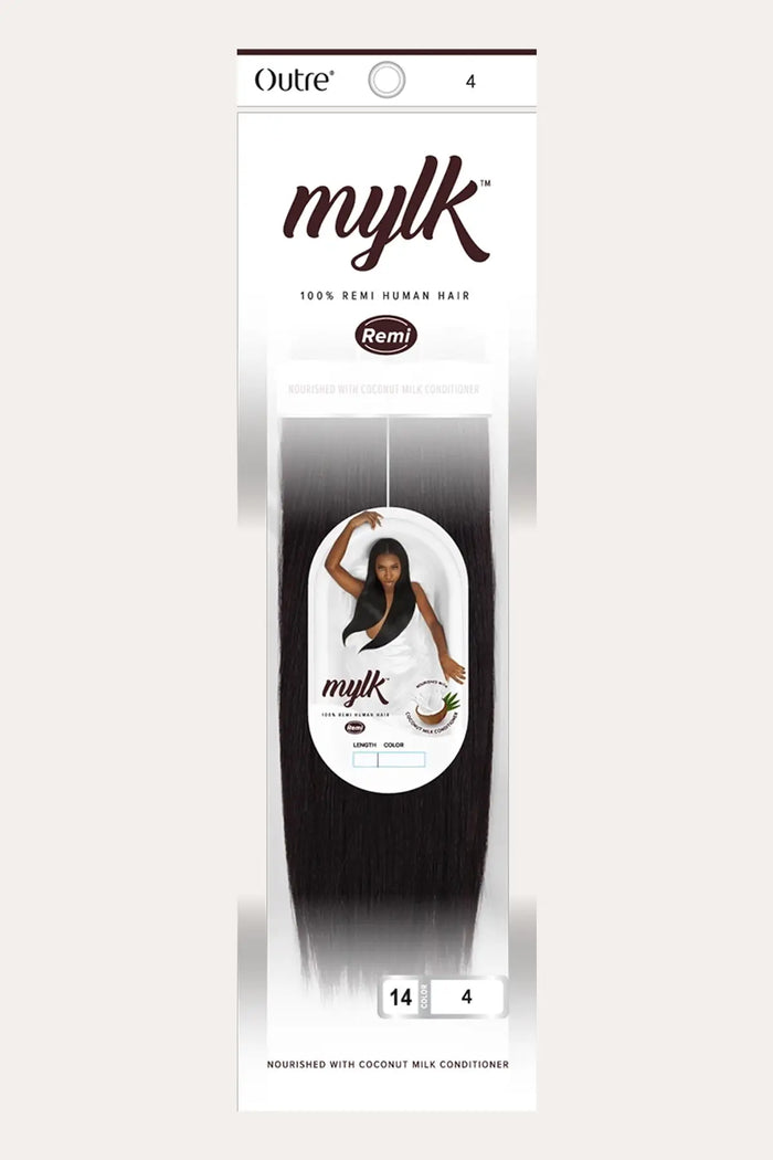 OUTRE 100% REMI HUMAN HAIR WEAVE MYLK YAKI 14" OUTRE