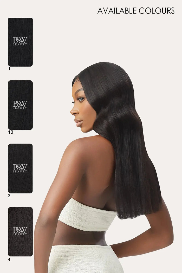 OUTRE 100% REMI HUMAN HAIR WEAVE MYLK YAKI 14" OUTRE