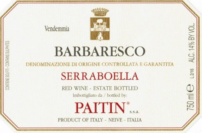 Paitin Barbaresco Sori Paitin Serraboella Nebbiolo,  Barbaresco, Piedmont, Italy