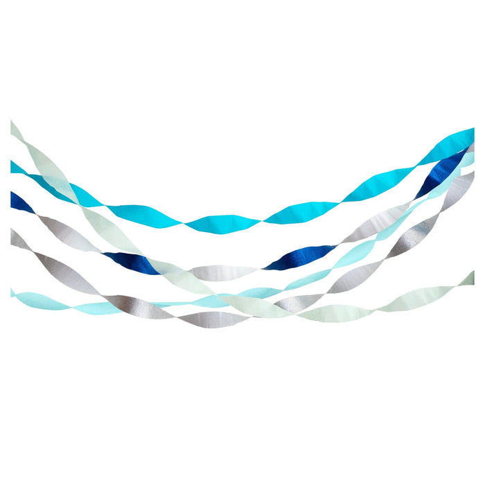 Paper Streamers - Blue Crepe