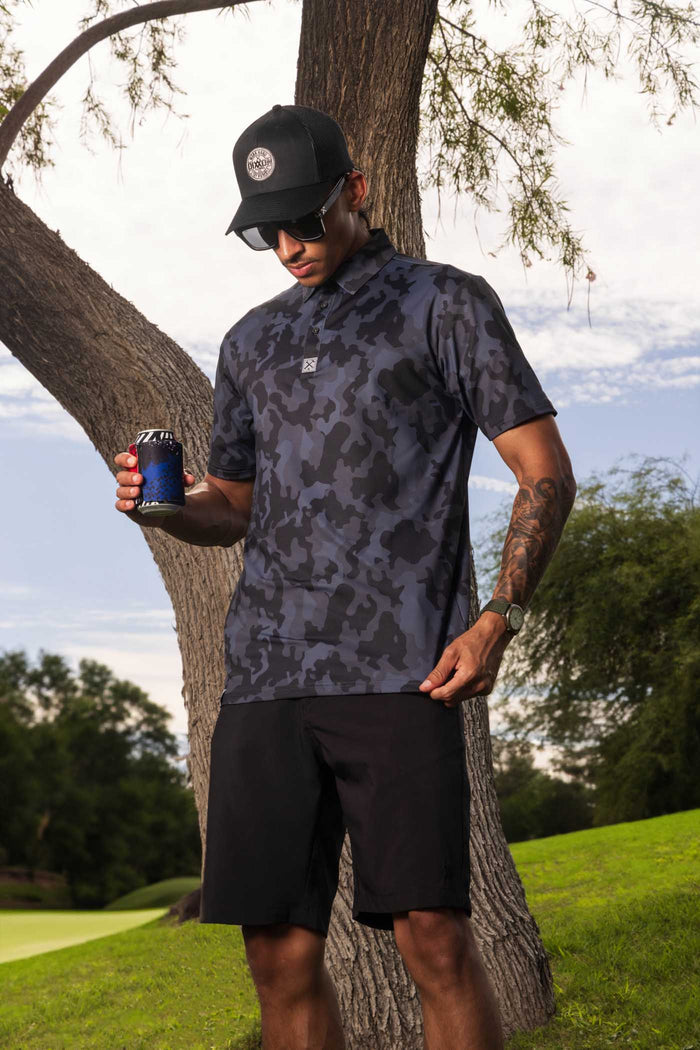 Party Polo - Black Camo