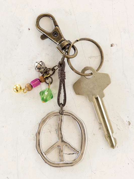 Peace Sign Keychain-view 1
