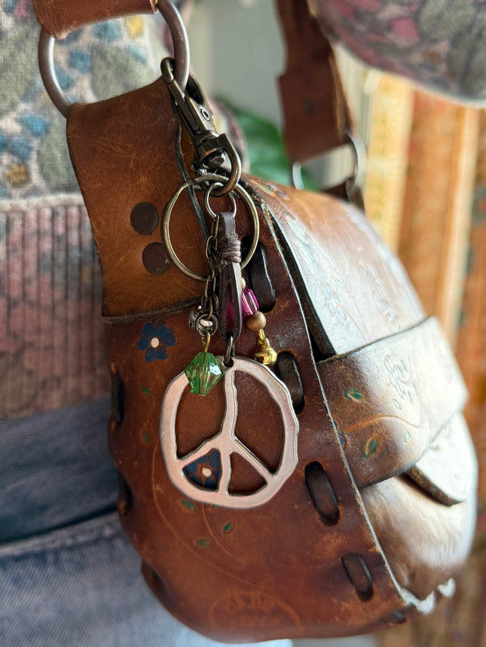 Peace Sign Keychain-view 2