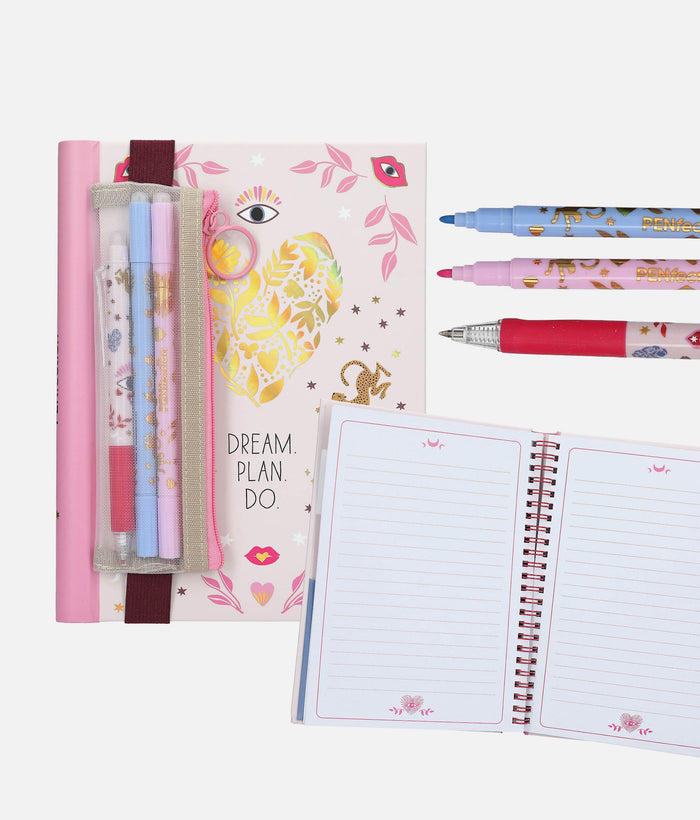 PENfection Notebook With Pen Set & Sticker Sheet Included - 0013891
