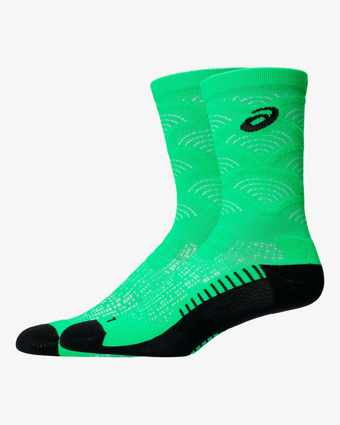 ASICS PERFORMANCE RUN SOCK CREW VITAL GREEN