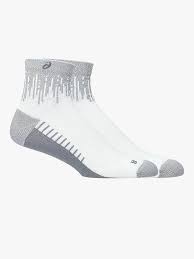 ASICS PERFOTMANCE RUN SOCKS QUARTER BRILLANT WHITE
