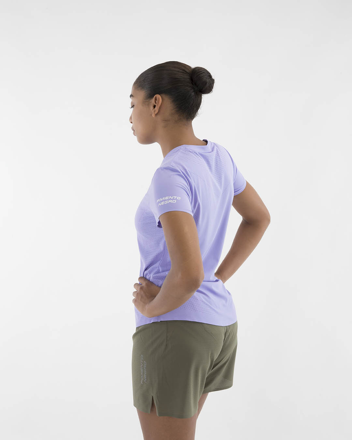 PIMIENTO NEGRO CAMISETA MORADO MUJER