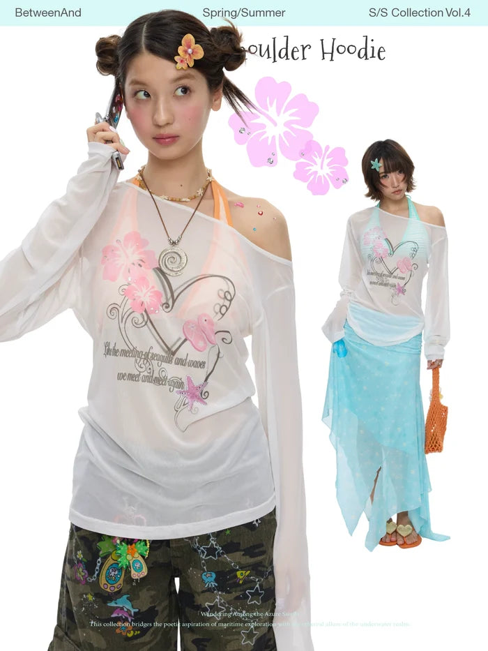 Pink island slouchy sleeve blouse