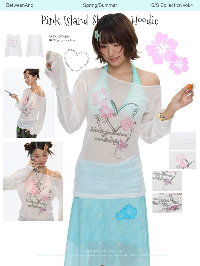 Pink island slouchy sleeve blouse