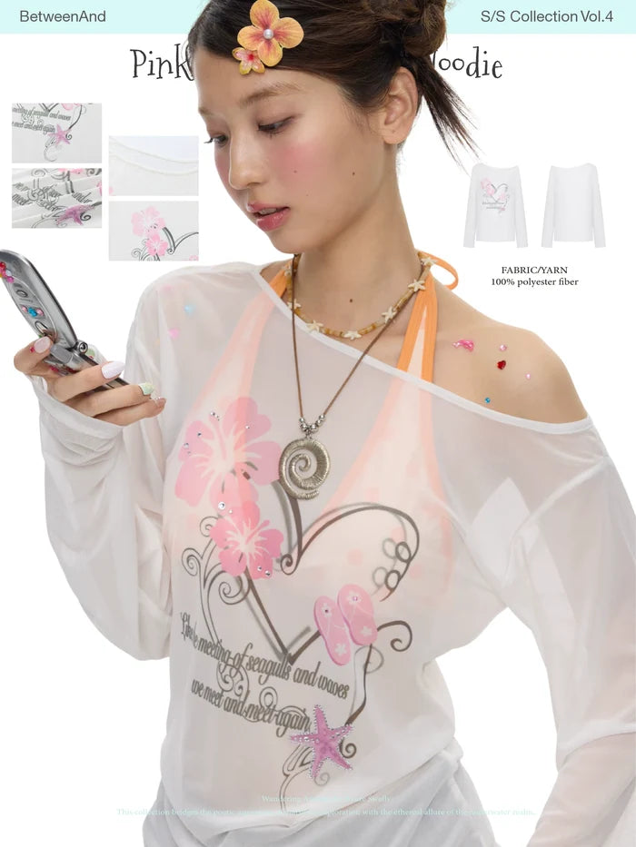 Pink island slouchy sleeve blouse