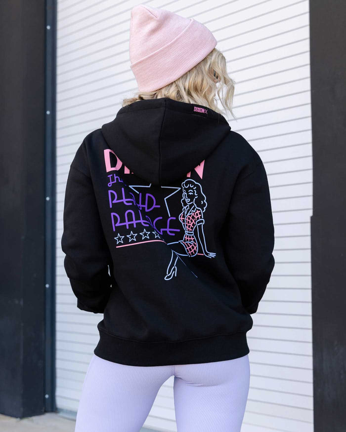 Plaid Palace Womens Pullover - Black
