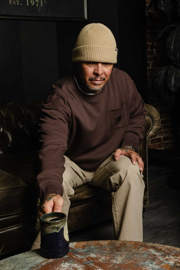 Pocket Crewneck - Brown