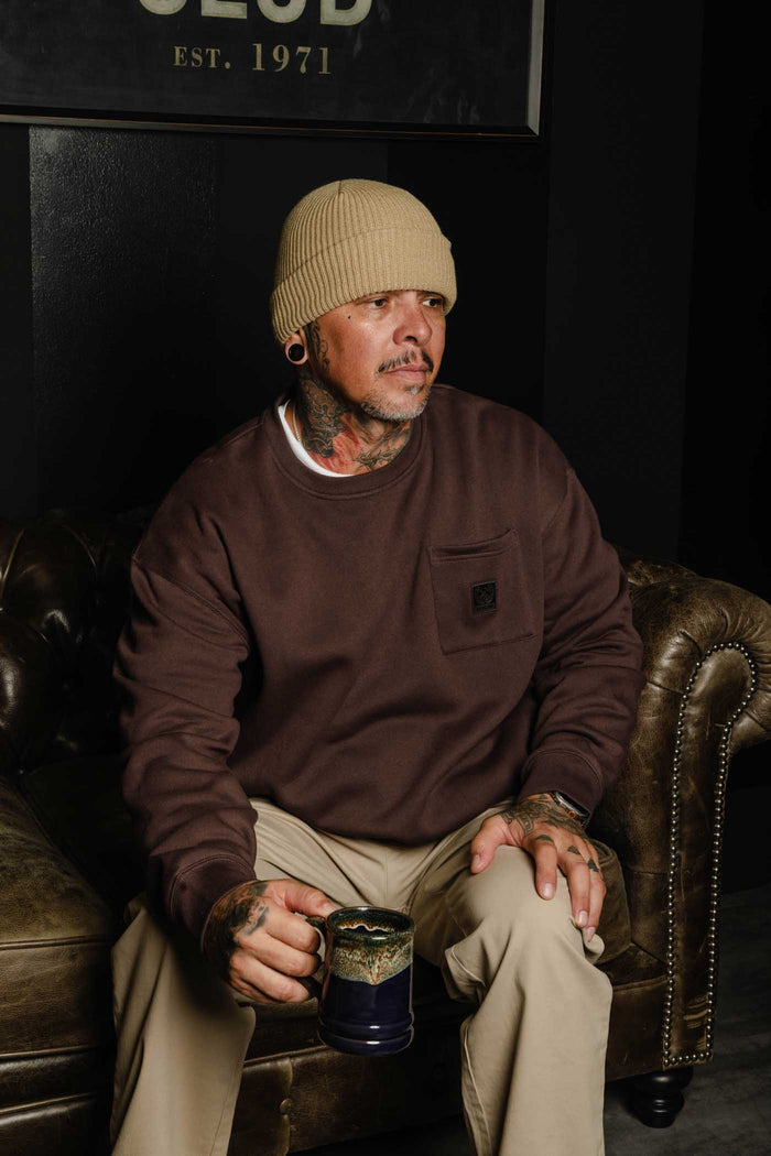 Pocket Crewneck - Brown