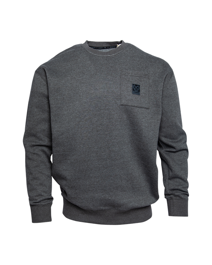Pocket Crewneck - Heathered Charcoal