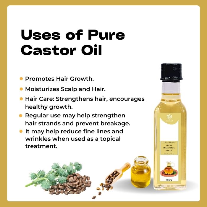 Premium Cold-Pressed Castor Oil | Hair | Brows | Lashes | Skin Strengthen | Condition | Protect