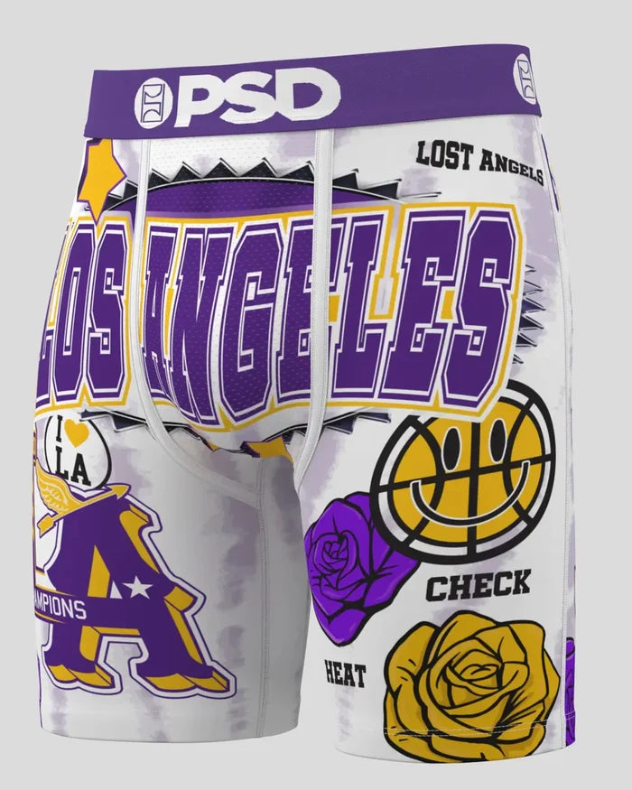 PSD BOXER BRIEF "LA BUCKETS" - 126180090 - WHITE/PURPLE