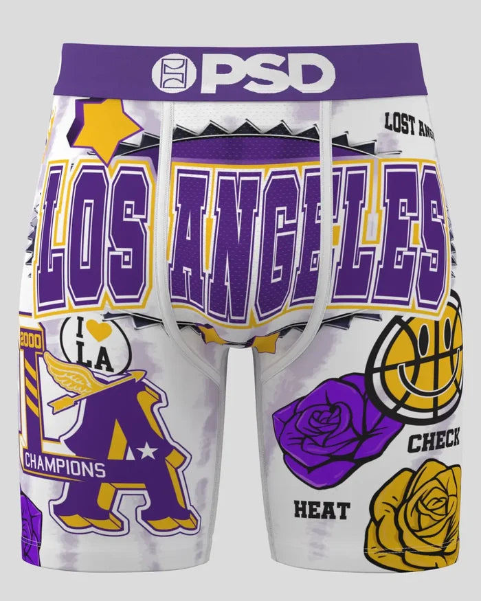 PSD BOXER BRIEF "LA BUCKETS" - 126180090 - WHITE/PURPLE
