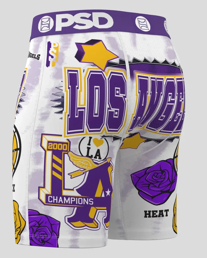PSD BOXER BRIEF "LA BUCKETS" - 126180090 - WHITE/PURPLE