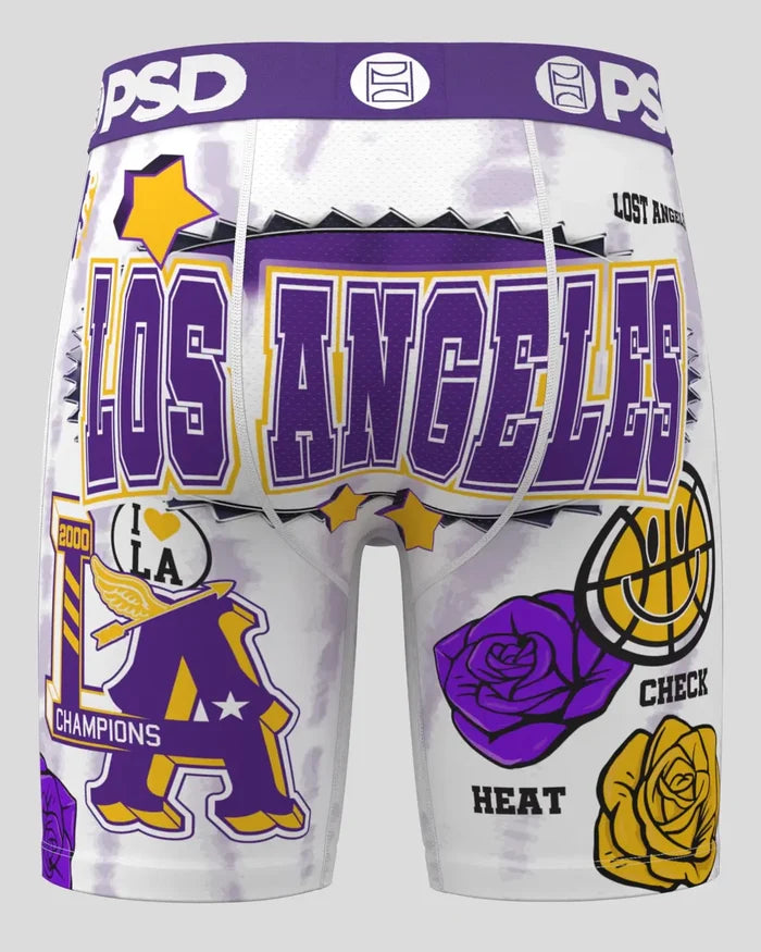 PSD BOXER BRIEF "LA BUCKETS" - 126180090 - WHITE/PURPLE