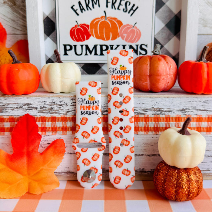 Pumpkin Season Print Silicone Band For Samsung Watch