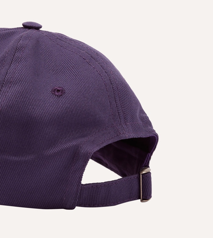 Purple 'Tapisserie' Cotton Twill Baseball Cap