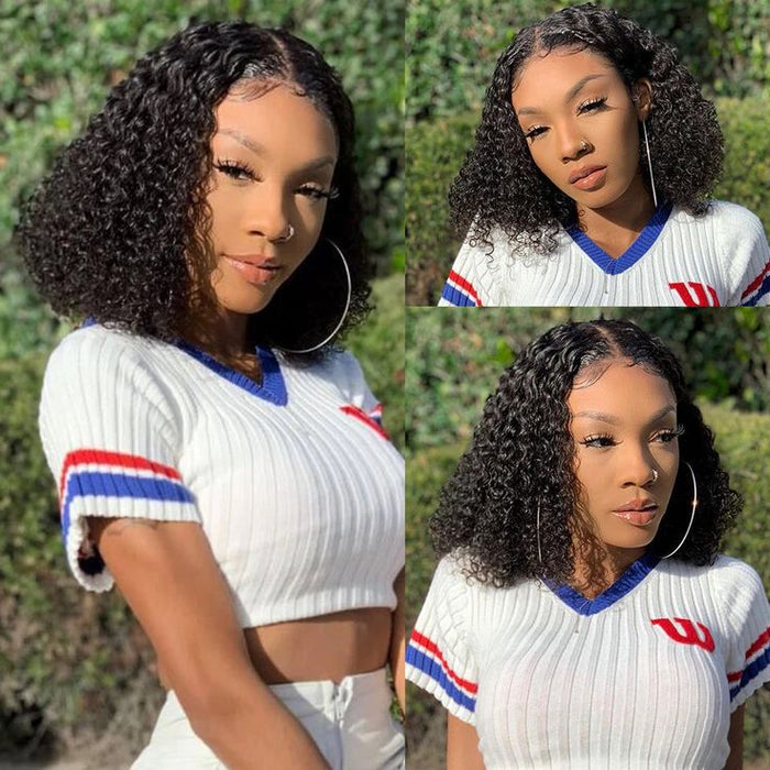 easy-to-style water wave glueless wear and go wig with HD lace