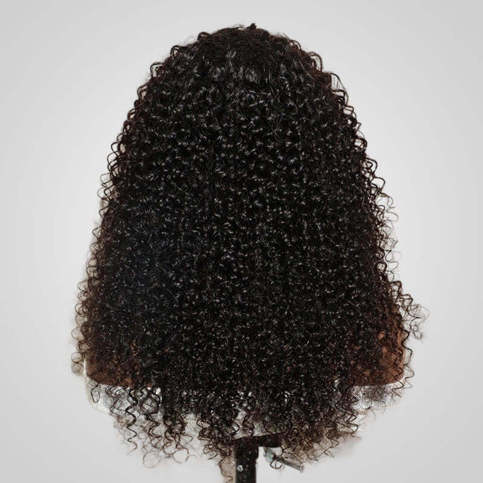 short curly glueless wigs with fringe easy style for black queens