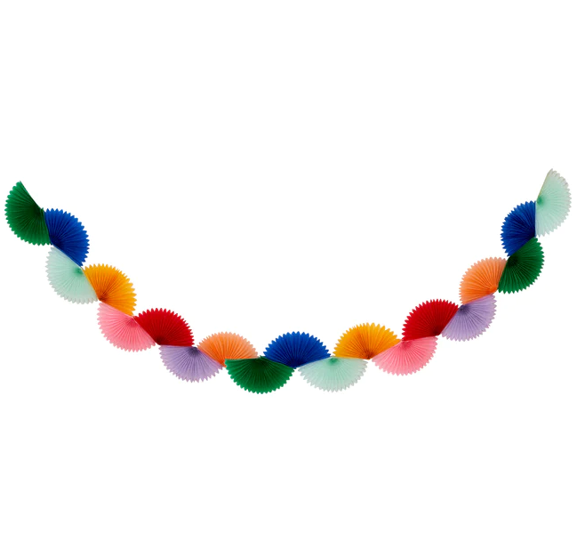 Rainbow Honeycomb Fan Garland