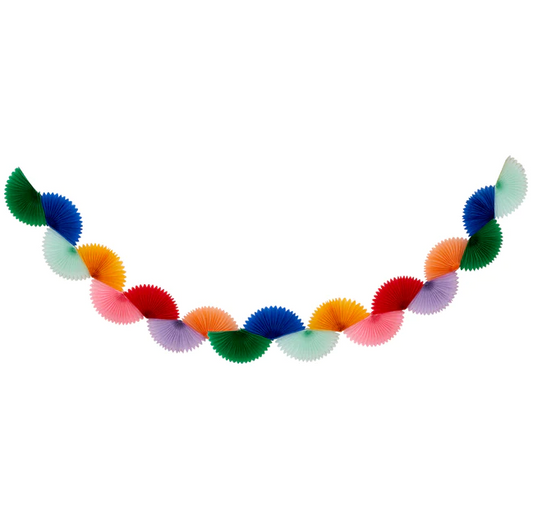 Rainbow Honeycomb Fan Garland