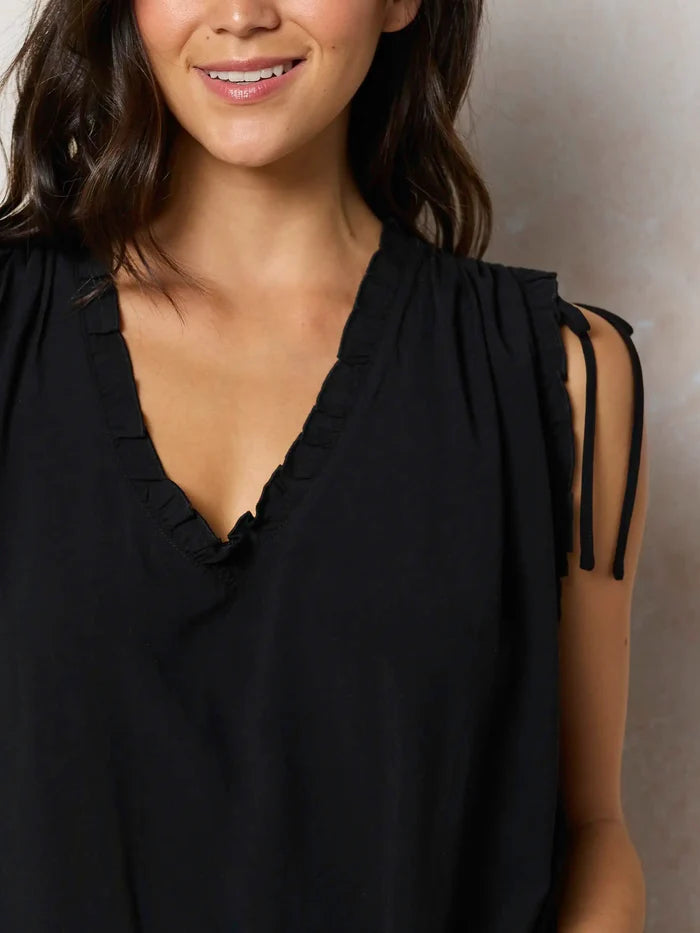 Ramona Sleeveless Top - Black-view 1