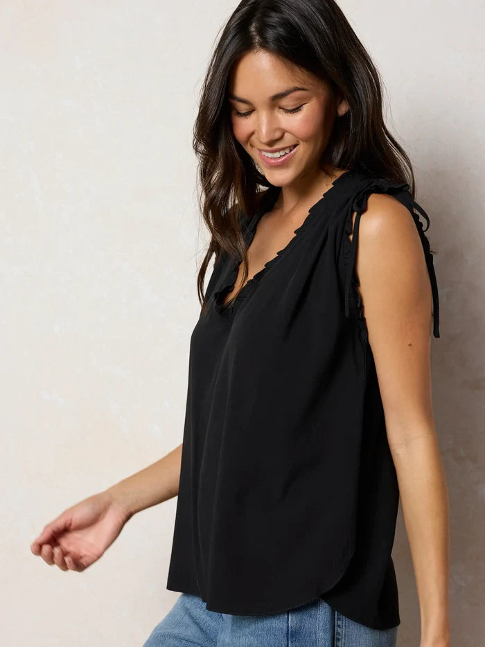 Ramona Sleeveless Top - Black-view 3