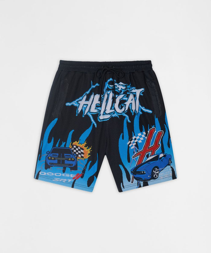REASON - DODGE HELLCAT MESH SHORT- DGS6SM-212 - BLACK