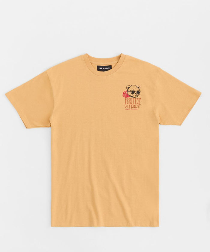 REASON BRAND "BUILT DIFFERENT" T-SHIRT - RS5-110 - KHAKI
