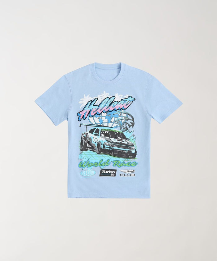 REASON BRAND "HELLCAT" T-SHIRT - DG-57 - LIGHT BLUE