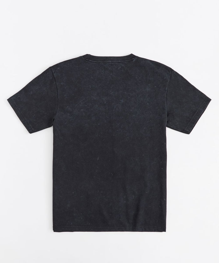 REASON BRAND "HUSTLE HARD" T-SHIRT - RR5-013 - WASHED BLACK