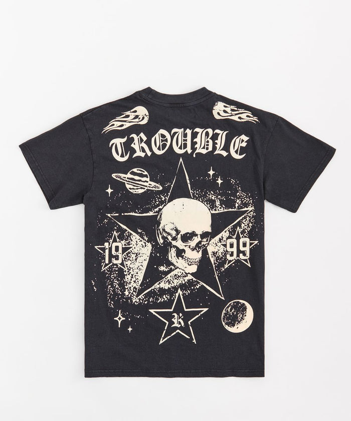 REASON BRAND "TROUBLE" T-SHIRT - RS5-171 - BLACK