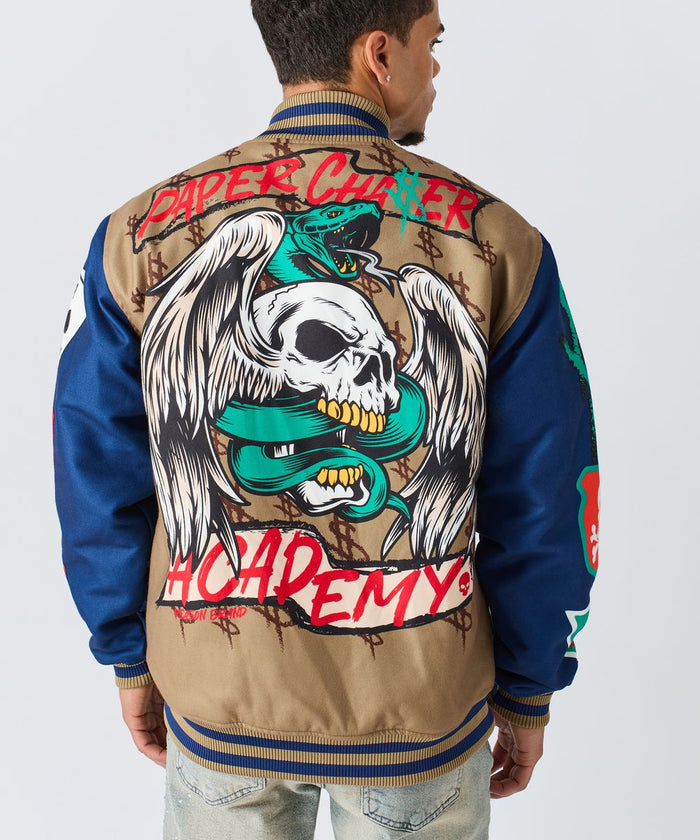 REASON PAPER VARSITY JACKET - RER5-006 - KHAKI