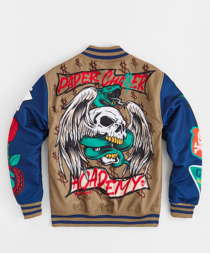 REASON PAPER VARSITY JACKET - RER5-006 - KHAKI