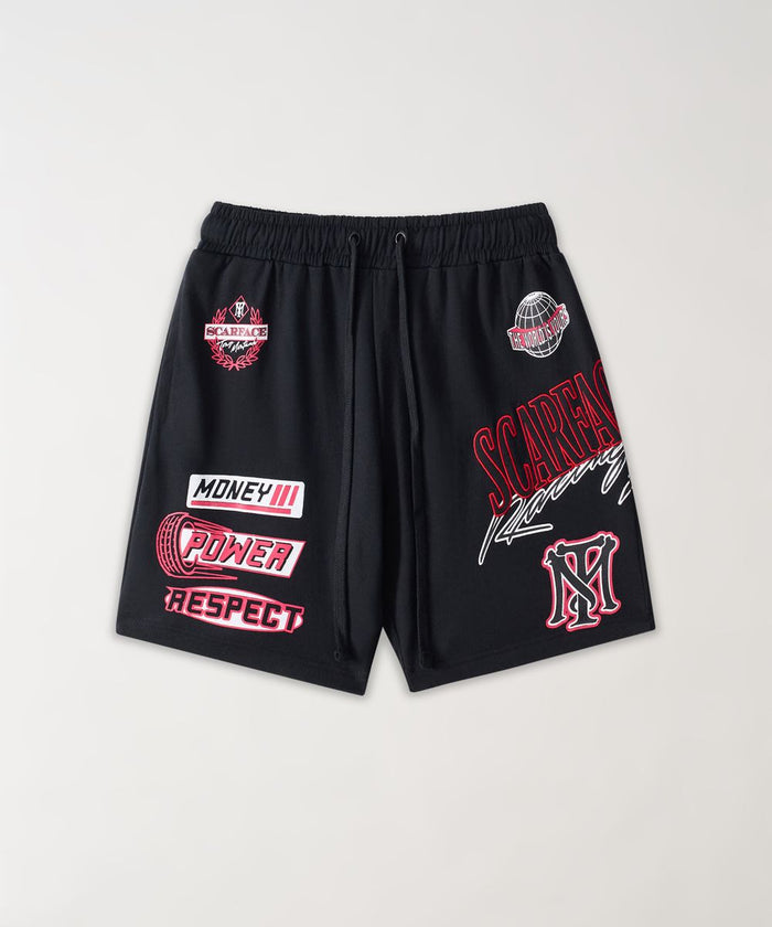 REASON "SHORT SCARFACE RACING SHORT" SF-211 - BLACK