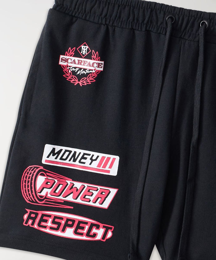 REASON "SHORT SCARFACE RACING SHORT" SF-211 - BLACK