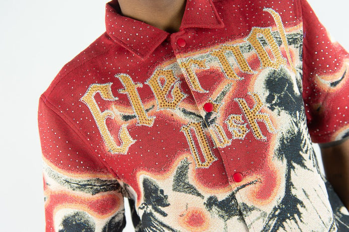 REBEL MIND ETERNAL DUSK TAPESTRY SET- 610-12704 - RED