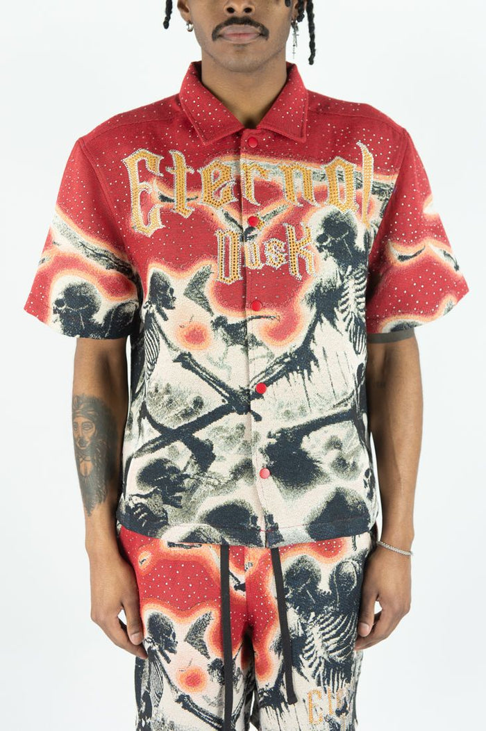 REBEL MIND ETERNAL DUSK TAPESTRY SET- 610-12704 - RED