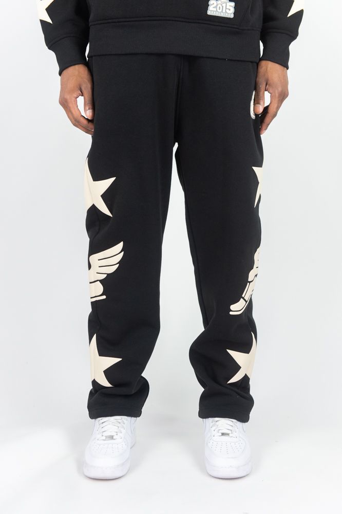 REBEL MIND GOOD LUCK FLEECE SET - 152-323SET - BLACK