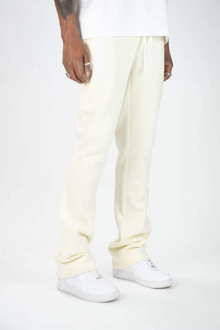 REBEL MIND PLAIN STACKED FLEECE PANT - 100-475 - CREAM