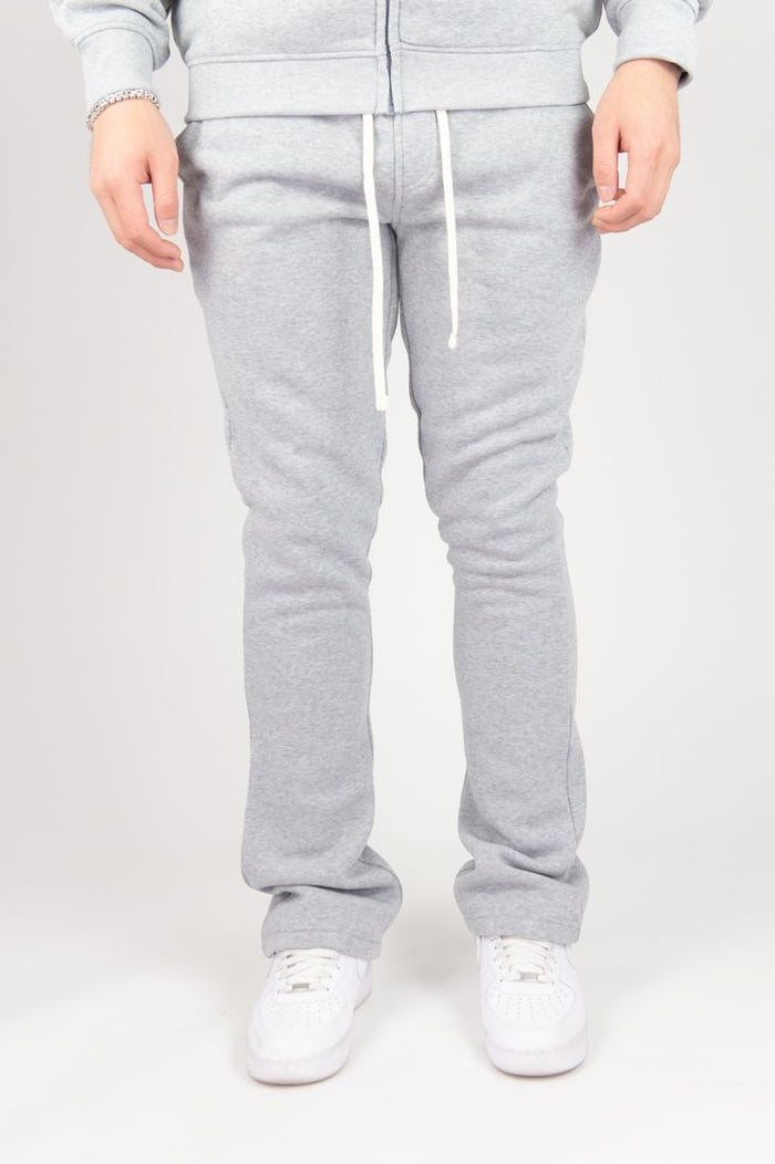 REBEL MIND PLAIN STACKED FLEECE PANT - 100-475 - GREY