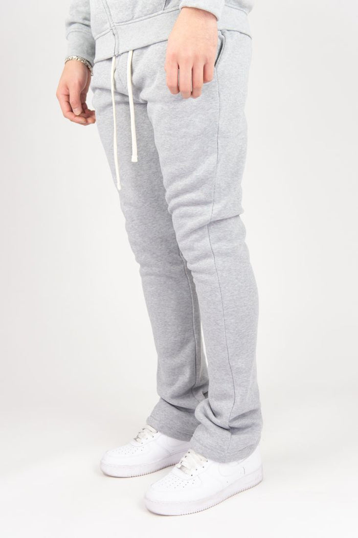 REBEL MIND PLAIN STACKED FLEECE PANT - 100-475 - GREY