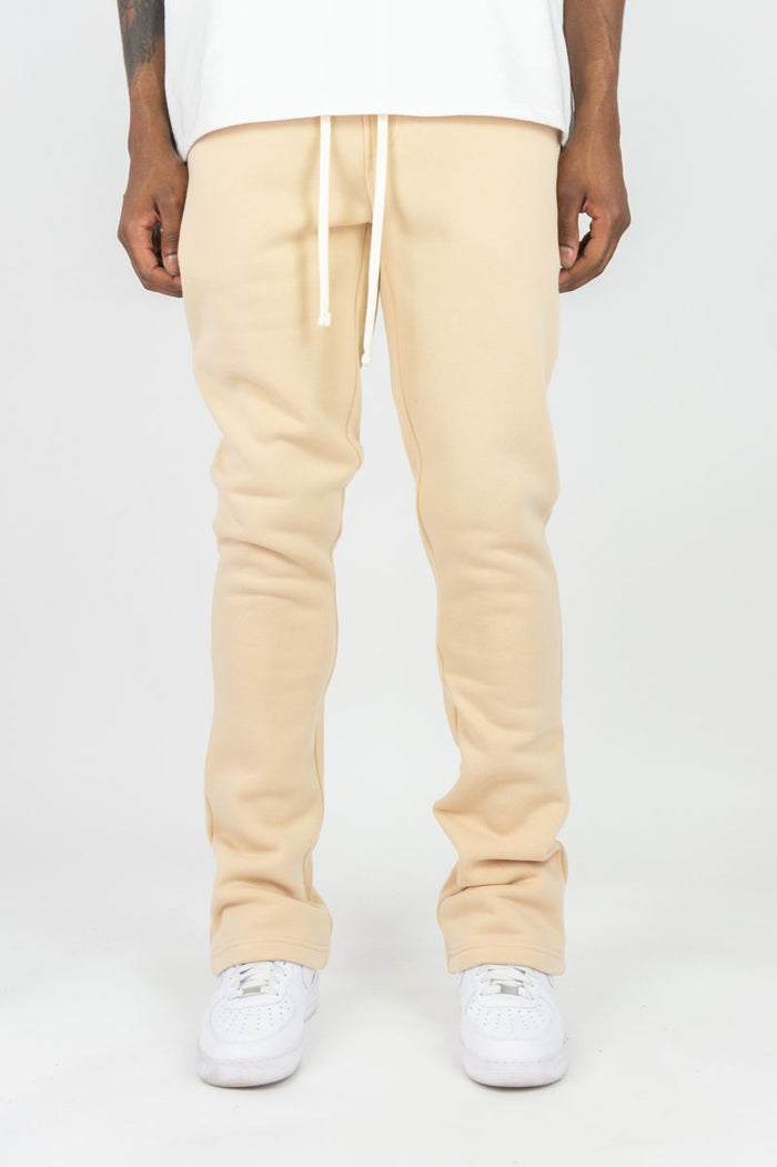 REBEL MIND PLAIN STACKED FLEECE PANT - 100-475 - KHAKI