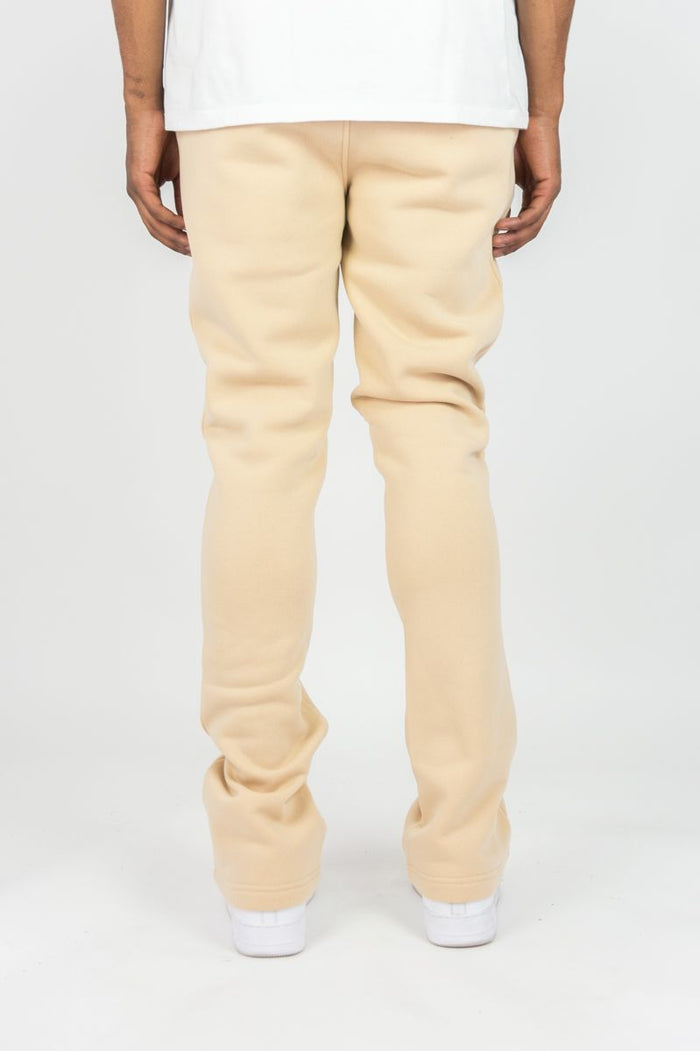 REBEL MIND PLAIN STACKED FLEECE PANT - 100-475 - KHAKI
