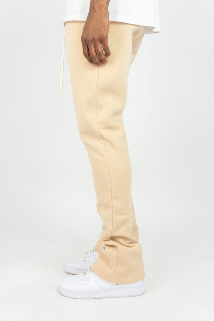 REBEL MIND PLAIN STACKED FLEECE PANT - 100-475 - KHAKI